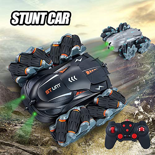 Kids RC Remote Control Stunt Car, Electric Race Toy Cars for Kids,2.4Gh High Speed 360° Rotating 4WD Climbing Double-Side Rechargeable Off Road Vehicles Remote Control Toy car for Boys Girls Adults