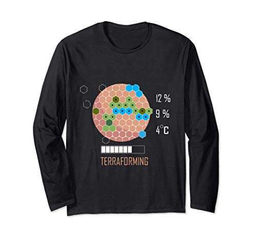 16 Bit Mars is Terraforming Shirt - Board Game Long Sleeve T-Shirt