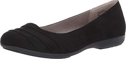 CLIFFS BY WHITE MOUNTAIN Shoes Clara Women's Flat, Black/Suedette, 8 M