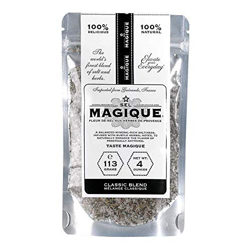 Sel Magique Herb Sea Salt Classic Blend - Fleur de Sel From France, Natural  and  Unrefined (4oz Bag)