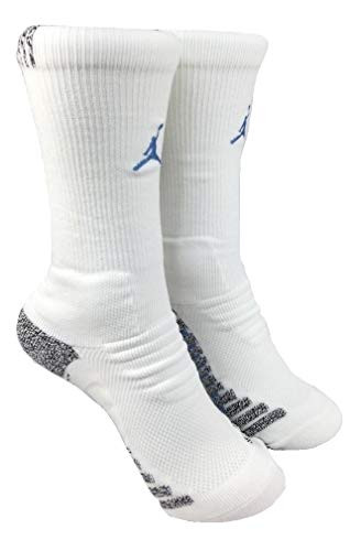 Nike Vapor Jordan Jumpman White/Blue (101) Crew Socks (X-Large)