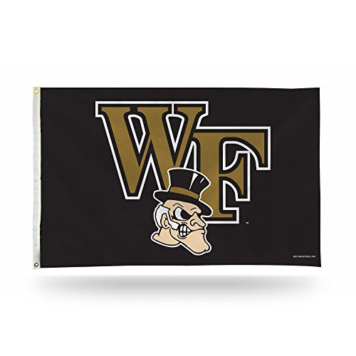 Rico Industries NCAA Wake Forest Demon Deacons 3-Foot by 5-Foot Single Sided Banner Flag with Grommets
