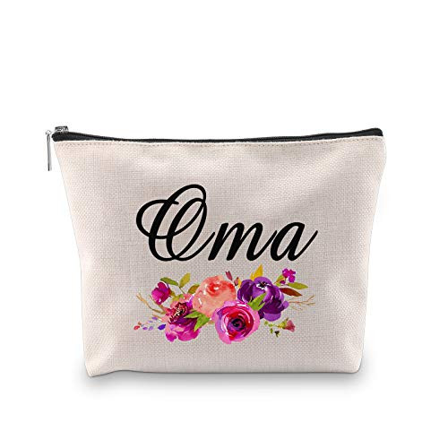 Oma Gift Oma Makeup Bag Travel Toiletry Bag Grandma Birthday Gift Mother's Day Gift for Oma (Oma Bag)