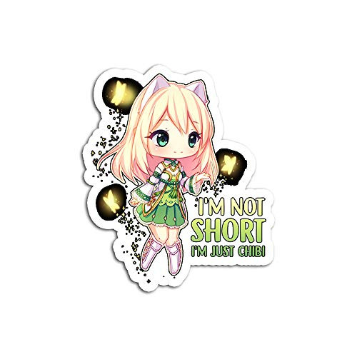 Hand Wooden Customizable Sticker Not Short Just Chibi Cute Little Girl Anime Stickers for Personalize (3 pcs/Pack)