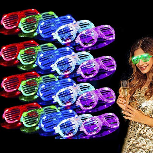 TURNMEON 20 Pack LED Glasses,5 Color Light Up Glasses Shutter Shades Glow Sticks Glasses Led Party Sunglasses Adult Kids Glow in The Dark Mardi Gras Party Supplies Favors Birthday Neon Party Glow Toys TURNMEON 20 Pack LED Glasses,5 Color Light Up Glasses Shutter Shades Glow Sticks Glasses Led Party Sunglasses Adult Kids Glow in The Dark Mardi Gras Party Supplies Favors Birthday Neon Party Glow Toys