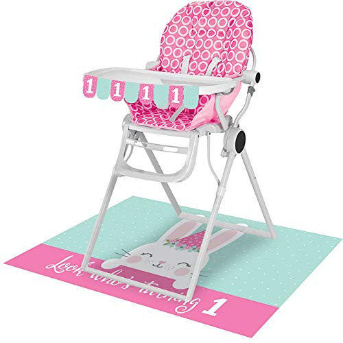 Creative Converting Party Supplies, Bunny Party 1St Birthday High Chair Kit, Kit, Multicolor, 26" X 3.5" Creative Converting Party Supplies, Bunny Party 1St Birthday High Chair Kit, Kit, Multicolor, 26" X 3.5"
