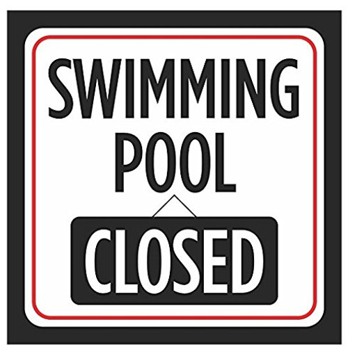 Sticker Sign for Business Wall Window Any Smooth Surface Sticker Swimming Pool Closed Picture Print Red White Black Caution Notice Swim Swimming Pools Hot Tub Safety Outdoor