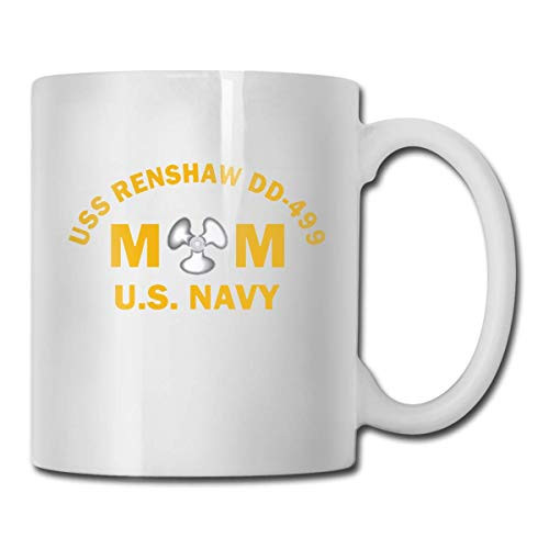USS Renshaw DD-499 Ultra White Ceramic Funny Coffee Mug Short Mug Mark Mug Unique Coffee Oz Coffee Mug