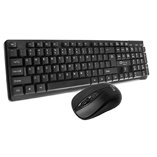Wireless Keyboard and Mouse Combo CB1 Full-Size Keyboard Layout with Number Pad, Ergonomic Mouse and Wireless 2.4Ghz Connection with Included Nano USB Receiver