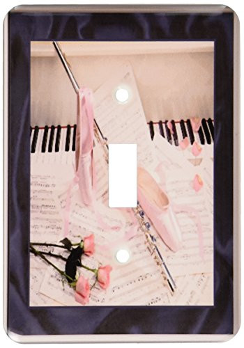 3dRose Lsp_14906_1 Music Of Flute and Keys Single Toggle Switch