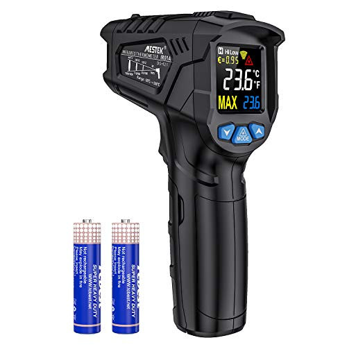 Infrared Thermometer Temperature Gun MESTEK Non-Contact Laser Digital Thermometers with Color LCD Screen -58?~716?(-50?~380?) Adjustable Emissivity (Not Accurate for Human Temperature) Infrared Thermometer Temperature Gun MESTEK Non-Contact Laser Digital Thermometers with Color LCD Screen -58?~716?(-50?~380?) Adjustable Emissivity (Not Accurate for Human Temperature)