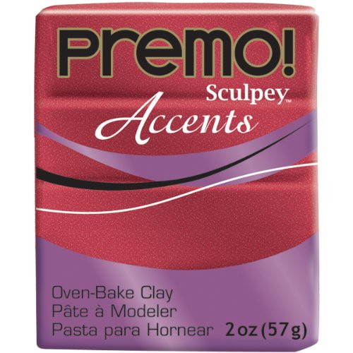 Premo Sculpey Accents Polymer Clay 2oz-Red Glitter