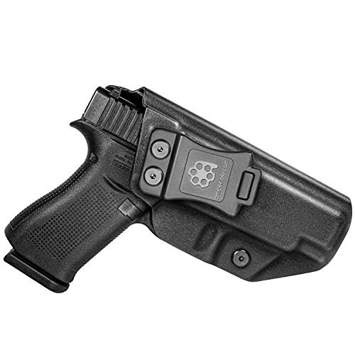 Amberide IWB KYDEX Holster Fit: Glock 48 Pistol - Inside Waistband - Adjustable Cant - US KYDEX Made (Black, Right Hand Draw (IWB))