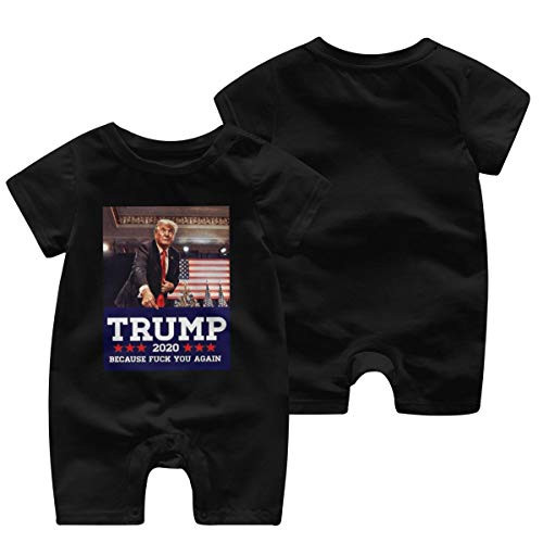 YANFAYUDIAN Trump 2020 Baby Short Sleeve Jumpsuit Baby Short Shirt Baby Romper Black YANFAYUDIAN Trump 2020 Baby Short Sleeve Jumpsuit Baby Short Shirt Baby Romper Black