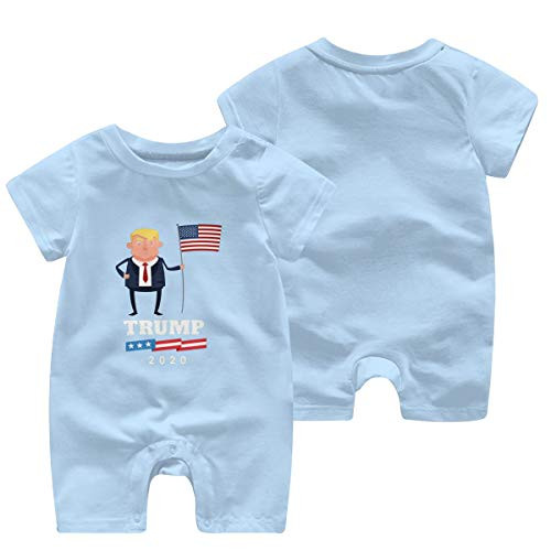 YANFAYUDIAN Trump 2020- Trump for President Baby Short Sleeve Jumpsuit Baby Short Shirt Baby Romper Sky Blue YANFAYUDIAN Trump 2020- Trump for President Baby Short Sleeve Jumpsuit Baby Short Shirt Baby Romper Sky Blue