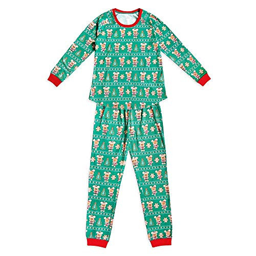 Disney Mickey and Minnie Mouse Holiday Pajama Set for Women, Size M