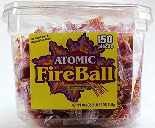 Ferrara Pan Atomic Fireball - Jar, 150 Count (SUGAR CANDY - BITE SIZE)