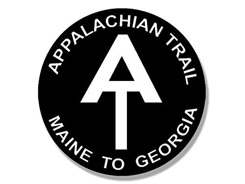American Vinyl Black Round Appalachian Trail Maine to Georgia Sticker (at Hike Hiking)