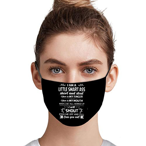 I'm A Little Smart Ass Short and Stout Face Mask Balaclavas Black