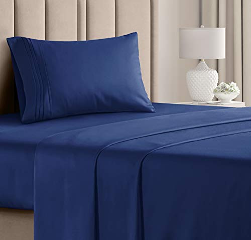 Twin XL Sheet Set - 3 Piece - College Dorm Room Bed Sheets - Hotel Luxury Bed Sheets - Extra Soft Sheets - Deep Pockets - Easy Fit - Breathable  and  Cooling Sheets  Bed Sheets - Twin - Twin XL Bed Sheet