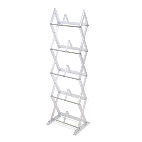 Atlantic Mitsu 5-Tier Media Rack - 130 CD's, 90 DVD's, BluRay or Games in Clear, PN64836265, White