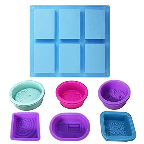 Batyuery Pendant, 13 Pcs Soap Making Molds, Silicone Soap Mold, Cupcake Muffin Soft Baking Pan Mould for DIY Homemade Craft