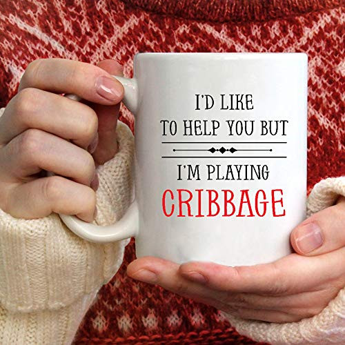 Cribbage Player Id Like To Help You But Im Playing Cribbage Coffee Mug Gift