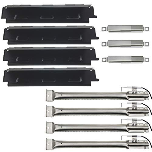 Hisencn Repair kit Stainless Grill Burner Pipe Tube, Porcelain Heat Plate, Crossover Tubes, Igniter Replacement for Charbroil 463436413, 463420511, 463420510, 463420509, 463420507 Gas Grill Models Hisencn Repair kit Stainless Grill Burner Pipe Tube, Porcelain Heat Plate, Crossover Tubes, Igniter Replacement for Charbroil 463436413, 463420511, 463420510, 463420509, 463420507 Gas Grill Models