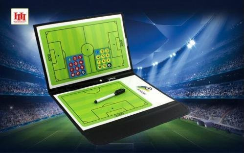 e5e10 Foldable Football Coach Magnetic Board with Pen Dry Erase Soccer Teaching Clip Coaching Clipboard Folder Magnetic Soccer Coaching Board Erase Tactical Board Plate Set