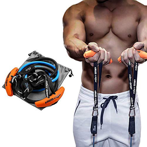 LARA STAR Resistance Band Handles Grips Fitness Strap Heavy Duty Cable Handles Training Grip Strength Sling Trainer for Pull-up Bars Barbells and Pulling Machines (1 Set) 