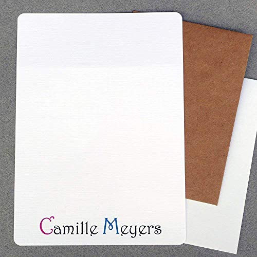 Girl's Personalized Letter Writing Stationery Set, Custom Women's Stationary Set, Contemporary Writing Paper Correspondence Sheets, Complete Modern Letter Writing Kit With Envelopes