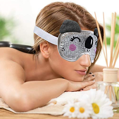 Cold Eye Mask Gel Beads Sleeping Mask Reusable Heated Warm Eye Mask for Puffy Dry Eyes Migranies Pain Relief Hot Cold Compress Therapy (Koala with Ears)