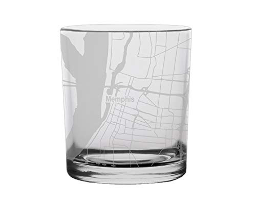 Memphis City Map Whiskey Glass Tennessee Memphis City Map Whiskey Glass Tennessee