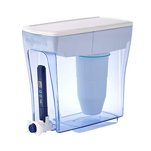 ZeroWater 20 Cup Ready-Pour Dispenser Water Filter Pitcher, clear