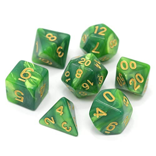 Poly RPG 7-Dice Set: Absinthe
