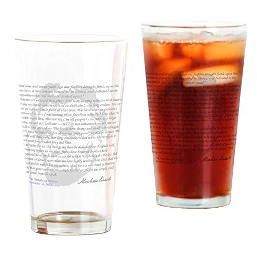 CafePress Gettysburg Address Pint Glass, 16 oz. Drinking Glass