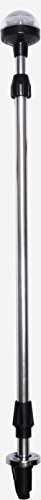 SeaSense Telescopic Stern Light 26 to 48-Inches with Round Base, Chrome