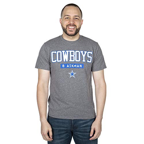 NFL Dallas Cowboys Mens Akron Emmitt Smith Tee, Gray, 4X-Large
