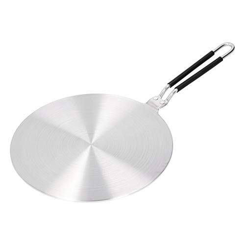 Heat Diffuser Induction Plate,Stainless Steel Induction Adapter Plate Induction Cooker Cooking Hob Range Pans With Silicone Handle Cover,for Electric Gas Stove Glass Induction Cooktop (24cm )