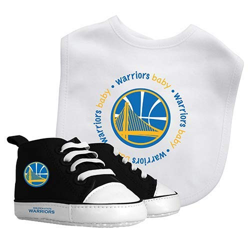 NBA Golden State Warriors Unisex GSW30002Bib  and  Prewalker Gift Set - Golden State Warriors, See description, See description