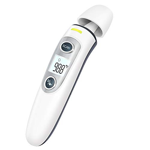 Baby Thermometer, Digital Forehead  and  Ear Thermometer with Instant Accurate Reading Temporal Thermometer and Fever Alarm- for Baby  and  Adult.