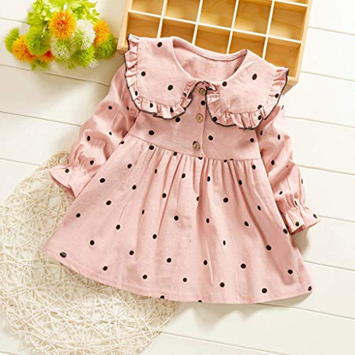 Girls Dress and Skirt 2-3 Years Toddler Baby Kids Girls Peter Pan Collar Polka Dot Princess Dress Casual Clothes Girls Dress and Skirt 2-3 Years Toddler Baby Kids Girls Peter Pan Collar Polka Dot Princess Dress Casual Clothes