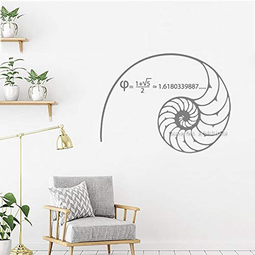 Math Wall Sticker Fibonacci Spiral Golden Ratio Science Math Math Wall Sticker 94Cm X 72Cm