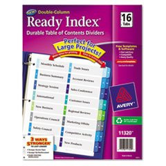 (3 Pack Value Bundle) AVE11320 Ready Index Two-Column Table of Contents Divider, Title: 1-16, Multi, Letter