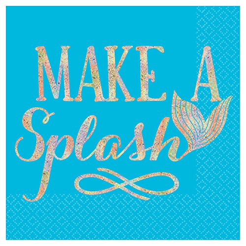 Mermaid 'Make a Splash' Iridescent Small Napkins (16ct)