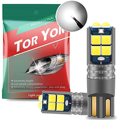 194 168 LED Bulbs Newest T10 Wedge Super Bright 3030 10-SMD LED 194 168 Bulbs 12V LED 194 Bulb 2825 W5W 175 168 License Plate, Interior Map Dome Trunk Lights ( White ) 2PCS