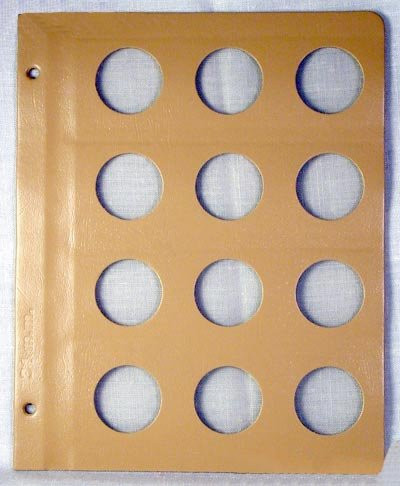 Dansco Blank Album Page for 34mm Coins