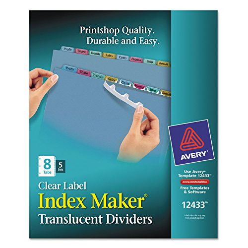 AVE12433 - Avery Index Maker Clear Label Punched Dividers