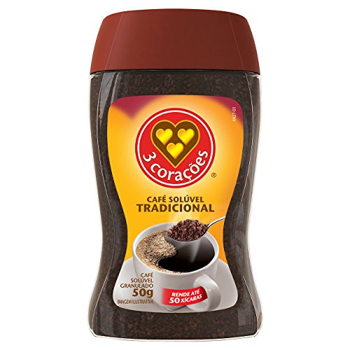 3 Coracoes Tradicional Instant Brazilian Coffee, 50 Grams 3 Coracoes Tradicional Instant Brazilian Coffee, 50 Grams
