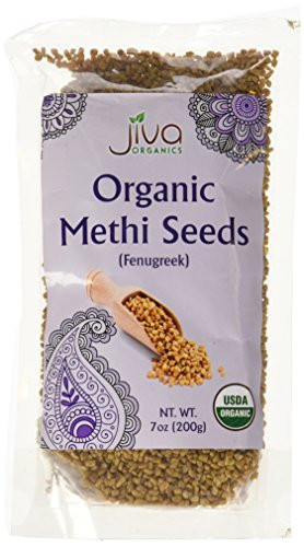 Jiva USDA Organic Fenugreek Whole Methi Seeds 7 Ounce  - Nearly 1/2 Pound
